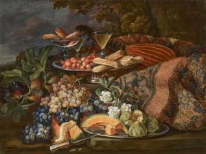 PFEILER Maximilian 1660-1720,Still life of figs, grapes, a melon, strawberries ,Sotheby's 2024-04-10