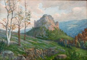 PFENNIGWERTH Prof Edmund Oswald 1857-1929,Ostsächsische Landschaft stimmungsvoller,Mehlis 2018-08-23