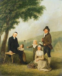 PFENNINGER Heinrich 1749-1815,Bildnis der Familie des Pfarrers Kramer.,Dobiaschofsky CH 2006-05-01