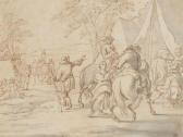 PFENNINGER Heinrich 1749-1815,Seine de campement militaire,Pescheteau-Badin FR 2019-05-24