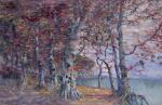 PFLUGRADT Gustav 1829-1907,Herbstliche Landschaft mit Blick auf,Satow DE 2007-04-21