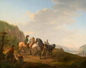 PFORR Johann Georg 1745-1798,Hunting Party in a Panoramic Landscape,1788,Lempertz DE 2022-05-21