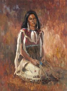 PHELPS PETTE John 1900-1900,Indian Woman Kneeling,Altermann Gallery US 2015-12-12