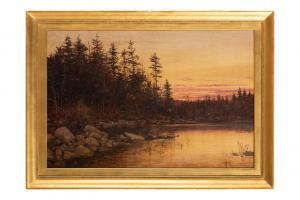 PHELPS William Preston 1848-1923,New England Landscape with River,Hindman US 2024-02-14