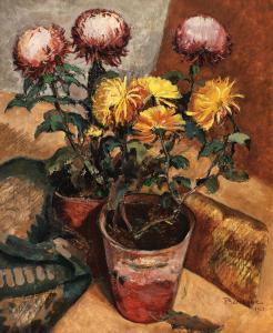 Pherekyde Dumitru 1899-1954,Chrysanthemums,1923,Artmark RO 2017-12-19