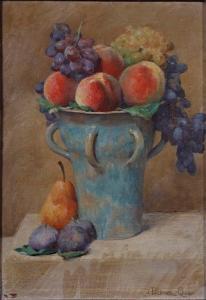PHILIPPAR QUINET J 1900-1900,Still life of fruit in a blue vase,Bonhams GB 2010-07-21