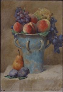 PHILIPPAR QUINET J 1900-1900,Still life of fruit in a blue vase,Bonhams GB 2015-09-09