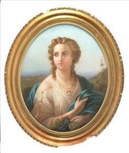 philippe jules 1800-1800,Portrait of a lady,19th century,Dreweatt-Neate GB 2009-11-05