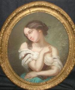 philippe jules 1800-1800,Portrait of a young lady,Rosebery's GB 2010-04-07