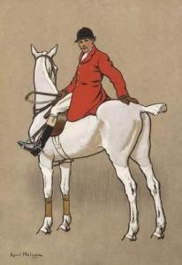 PHILIPPE Raoul 1900-1900,Veneur à cheval,Coutau-Begarie FR 2009-03-23