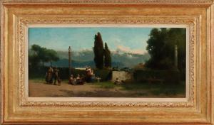 PHILIPPEAU Karel Frans 1825-1897,Italienische Landschaft mit Figuren,Twents Veilinghuis 2020-07-02