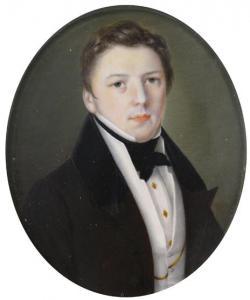 PHILIPPOT Carl Ludwig 1801-1859,A gentleman, head and shoulders,1834,Woolley & Wallis GB 2013-09-11