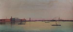 PHILIPPOVICH KLIMENKO Philipp 1862,View of St. Petersburg from the Neva river,1915,Sovcom 2021-06-01
