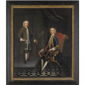 PHILIPS Charles 1708-1747,PORTRAIT OF TWO GENTLEMEN,1736,Sotheby's GB 2009-07-09