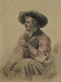 PHILIPS H A,Study of a seated gentleman smoking a clay pipe,Mallams GB 2015-07-08