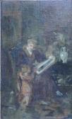 PHILIPS Hermann August,Großmutter und Enkel blättern in einem Buch,1870,Georg Rehm 2021-07-15