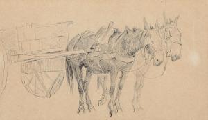 PHILIPSEN Theodor 1840-1920,Study of horses,Bruun Rasmussen DK 2024-02-05