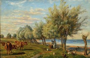 PHILIPSEN Theodore Esbern 1840-1920,Küstenlandschaft mit bäuerlicher Szene,1908,Kastern 2014-05-31