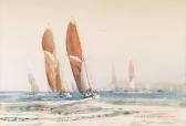 PHILLIPS Arthur Sheldon 1814-2001,Sailing barges at sea,Capes Dunn GB 2019-04-02