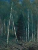 PHILLIPS Bert Greer 1868-1956,MOONLIGHT IN THE ASPEN FOREST,Freeman US 2011-12-04