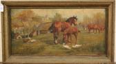 PHILLIPS D,View of Horses and Ducks in a Field,1910,Tooveys Auction GB 2013-03-19