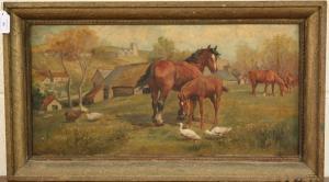 PHILLIPS D,View of Horses and Ducks in a Field,1910,Tooveys Auction GB 2013-03-19