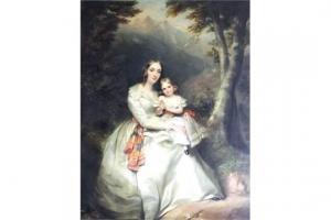 PHILLIPS Henry Wyndham 1820-1868,Portrait of Young Woman with her Child on,Fonsie Mealy Auctioneers 2015-02-25