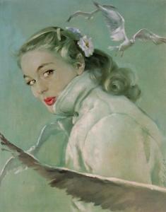 PHILLIPS Melville A 1893,Dorothy with Seagulls,William Doyle US 2017-12-06