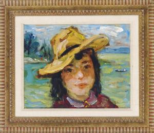 PHILLIPS Robert,Girl with a straw hat,Christie's GB 2008-09-03