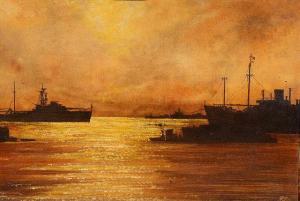 PHILLIPS Russell 1900-1900,Sunset over Aden Harbour,Mallams GB 2016-02-03
