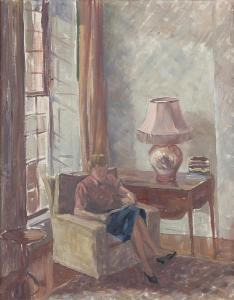 PHILPOT Glyn Warren 1884-1937,Interior with lady reading in anarmchair,Bonhams GB 2010-11-17