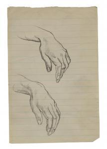 PHILPOT Glyn Warren 1884-1937,Study of Two Hands,Rosebery's GB 2023-09-12