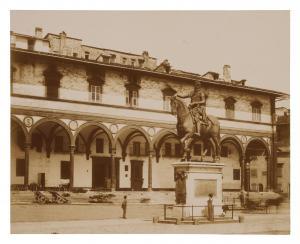 PHILPOT John Brampton 1812-1878,Firenze. Piazza della SS. Annunziata,1860-1865,Gonnelli 2022-12-01
