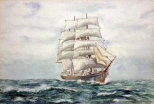 PHYSICK Nino William 1890-1946,Seascapes with schooners in full sail,Canterbury Auction 2011-07-12