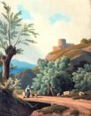 PIACENZA Carlo 1814-1887,Paesaggio montano con cascata e capre,Casa d'Aste Arcadia IT 2019-03-19
