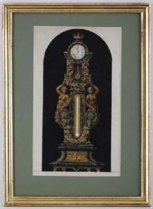 PIAGET Charles 1800-1800,Projet pour une horloge avec baromètre,Piguet CH 2009-03-11