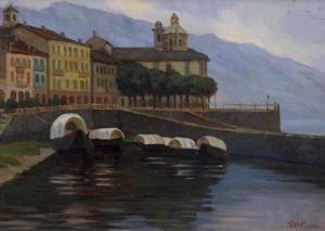 PIANO Vittorio 1882-1970,Scorcio del Lago di Como,Meeting Art IT 2015-06-07
