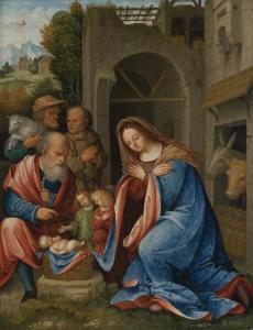PIAZZA DI LODI Martino 1475-1527,THE ADORATION OF THE SHEPHERDS,1518,Sotheby's GB 2012-01-26