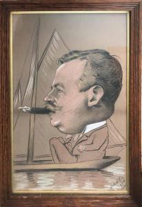 PIC Marcel 1800-1900,Caricature of a Yachtsman Smoking a Cigar,Lots Road Auctions GB 2020-04-19
