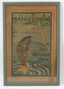 PICARD Marthe,old French poster (Eat less meat to protect our li,Kaminski & Co. US 2022-04-02