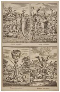 PICART Bernard 1673-1733,The First to Fourth Incarnations of the Hindu ,1722,John Moran Auctioneers 2024-04-09