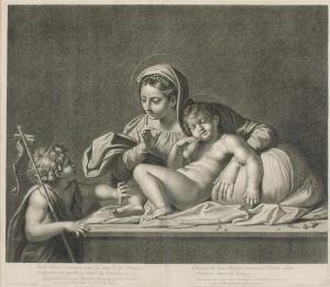 PICART Etienne 1632-1721,Madonna z Dzieciątkiem i Janem Chrzcicielem,Rempex PL 2018-02-26