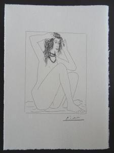PICASSO Loulou 1954,Femme nue assise,Sadde FR 2018-01-11