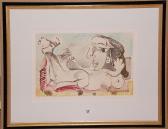 PICASSO Marina 1950,Femme Couchee a L'Oiscau,Hood Bill & Sons US 2013-02-12