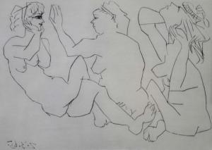 Picasso Pablo 1881-1973,« TROIS FEMMES »,1965,Chantilly Encheres FR 2014-04-16