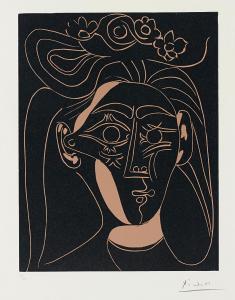 Picasso Pablo 1881-1973,Femme au chapeau à fleurs (Woman with F,1962,Phillips, De Pury & Luxembourg 2015-06-11