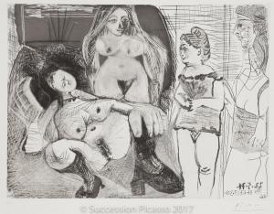 Picasso Pablo 1881-1973,Filles entre elles, la sous-maîtresse,1971,Ader FR 2017-11-26