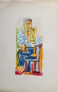Picasso Pablo,Homme assis fumant,1964,Gautier-Goxe-Belaisch, Enghien Hotel des ventes 2016-11-06