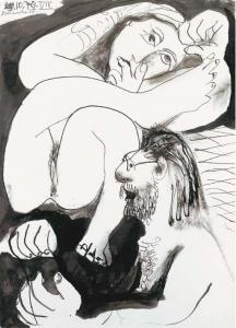 Picasso Pablo 1881-1973,Homme barbu et femme nue,1924,Christie's GB 2005-06-23