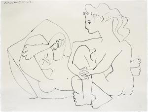 Picasso Pablo 1881-1973,Jeunes femmes nues reposant (Young Nude,1947,Phillips, De Pury & Luxembourg 2015-06-11